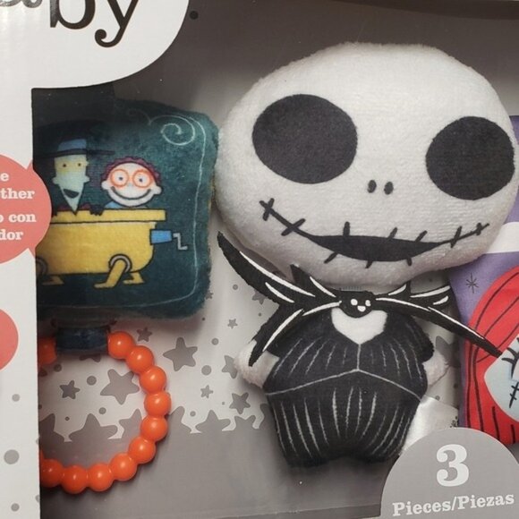 Disney Baby Nightmare Before Christmas Jack Skellington Gift Set Rattle Plush - Picture 4 of 7